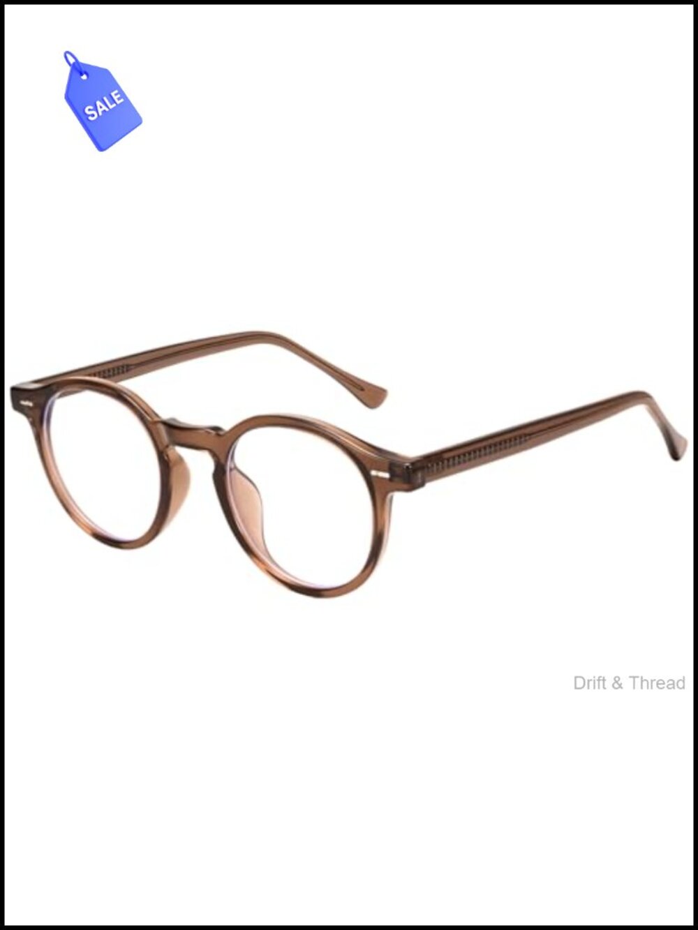 Round Blue Light Blocking Glasses TR90 Acetate Unisex
